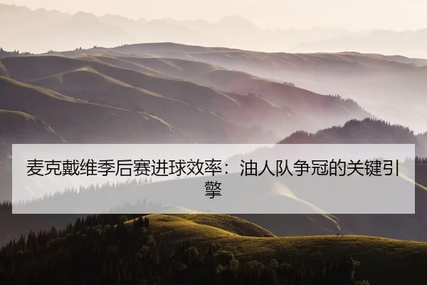 麦克戴维季后赛进球效率：油人队争冠的关键引擎